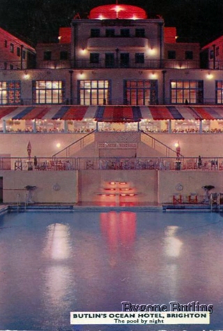 Ocean Hotel Pool at Night